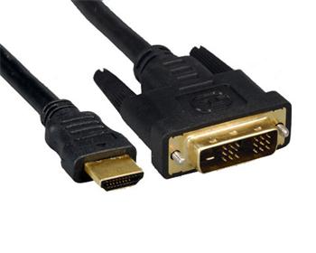 Kabel propojovací HDMI / DVI - video, HDMI samec , DVI samec, pozlacený, 3m