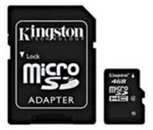Kingston Micro SDHC 8GB Class 4 + SD adaptér