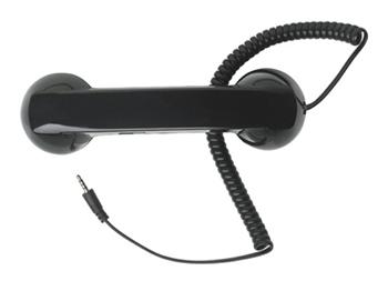 Retro sluchátko k mobilnímu telefonu, černé
