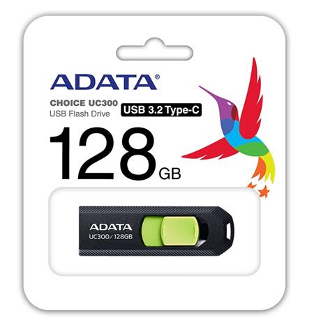 ADATA 128GB UC300 USB 3.2 černá zelená