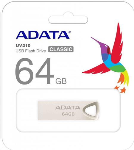 ADATA F UV210 Flash 64GB, USB 2.0, Stříbrná