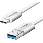 ADATA kabel USB C -> USB 3.1 A, 100cm, bílý, hliníkový