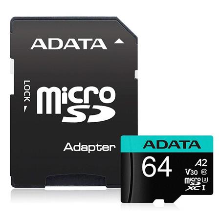 ADATA MicroSDXC 64GB U3 V30S až 95MB s + adaptér