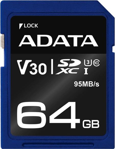 ADATA SDXC 64GB UHS-I U3 V30S 95 60MB s