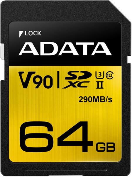 ADATA SDXC 64GB UHS-II U3 (290 260MB)