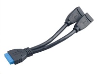 AKASA adaptér MB interní, na 2x USB 3.0, kabel, 15 cm