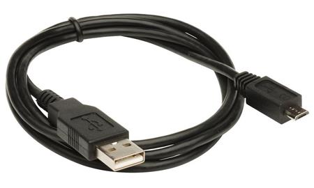 AKASA Kabel USB, male A na micro B male USB 2.0, 100cm, černý
