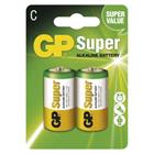 Alkalická baterie GP Super LR14 (C), blistr 2 pack