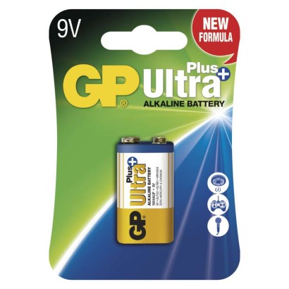 Alkalická baterie GP Ultra Plus 6LF22 (9V), blistr