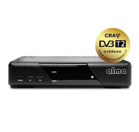 ALMA DVB-T2 HD 2820 přijímač s HEVC DVB-T2 ověřeno