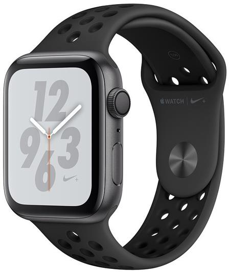 Apple Watch Nike+ Series 4 GPS, 44mm Space Grey Aluminium Case with Anthracite/Black Nike Sport Band
