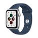 Apple Watch SE GPS, 44mm Silver Aluminium Case with Abyss Blue Sport Band - Regular