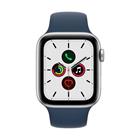 Apple Watch SE GPS + Cellular, 44mm Silver Aluminium Case with Abyss Blue Sport Band - Regular