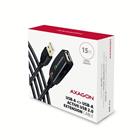 Axagon ADR-215, USB 2.0 A-M -> A-F aktivní prodlužovací / repeater kabel, 15m