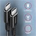 Axagon BUCM-CM10AB, HQ kabel USB-C <-> USB-C, 1m, USB 2.0, PD 60W 3A, ALU, oplet, černý
