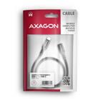 Axagon BUCM32-CF05AB prodlužovací kabel USB-C (M) <-> USB-C (F), 0.5m, USB 20Gbps, PD 240W 5A, 8K HD, ALU, oplet, černý
