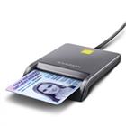 Axagon CRE-SM3T, USB-A FlatReader čtečka kontaktních karet Smart card (eObčanka), kabel 1.3m