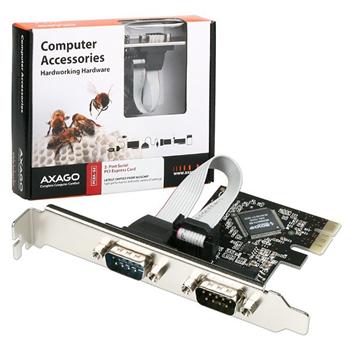 Axagon PCI-Express adapter 2x sériový port + LP