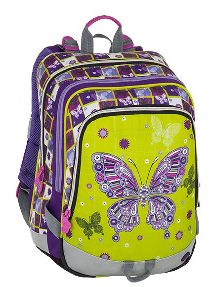 BAGMASTER Školní batoh ALFA motýl