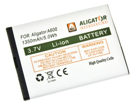 Baterie ALIGATORA600/A610/A620/A430/A680, Li-Ion 1350 mAh