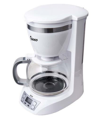 BRAVO Kávovar digi, Ginno B-4463, programovatelný časovač, 1,5 litru, příkon 900W, bílý