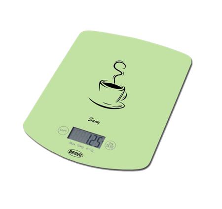 BRAVO Kuchyňská váha Sany, B-5112, 10 Kg, LCD, 1x CR2032, zelená