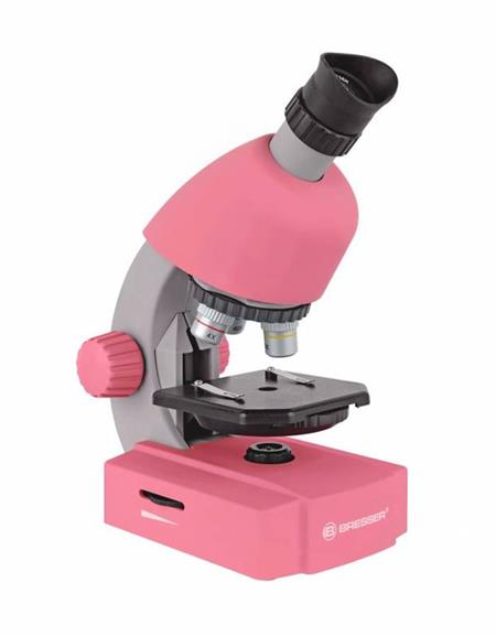 Bresser Junior 40x-640x Microscope, pink