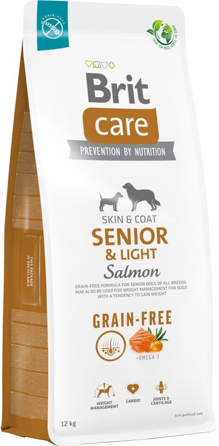 Brit Care Dog Grain-free Senior and Light - salmon and potato, 12kg; 140116