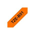 Brother TZE-B51, signální oranžová / černá