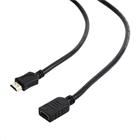 C-TECH Kabel HDMI-HDMI - kabel, 1,8m, 1.4, M/F stíněný, zlacené kontakty, prodlužovací, černý