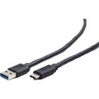 C-TECH Kabel USB 3.0 AM na Type-C kabel (AM/CM), 1.8m, cerný