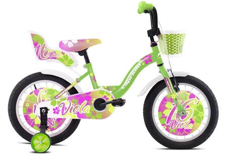 Capriolo Dětské jízdní kolo BMX 16" VIOLA růžovo-zelené