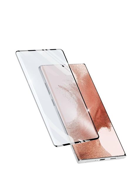 CellularLine ochranné zaoblené tvrzené sklo pro celý displej Impact Glass pro Samsung Galaxy S23 Ultra