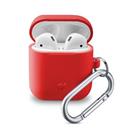 Cellularline Ochranný kryt s karabinou Bounce pro Apple AirPods 1 & 2, červený