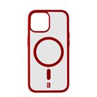 Cellularline Zadní kryt Pop Mag s podporou Magsafe pro Apple iPhone 15, čirý / červený