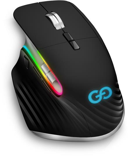 CONNECT IT GG bezdrátová herní myš,4000DPI,RGB podsvícení, tiché tlačítka, ČERNÁ; CMO-7010-BK