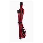 Corsair Premium Individually Sleeved EPS12V CPU cable, Type 4 (Generation 4), Červená Černá