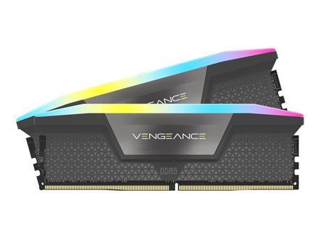 Corsair VENGEANCE RGB 32GB 2x16GB DDR5 6000MT s DIMM Unbuffered 36-36-36-76 Std PMIC AMD EXPO Cool Grey Heatspreader Bla
