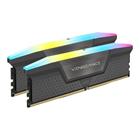 Corsair VENGEANCE RGB 64GB 2x32GB DDR5 5200MT s DIMM Unbuffered 40-40-40-77 Std PMIC AMD EXPO Cool Grey Heatspreader Bla