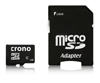 Crono microSDHC 8GB Class 6 + SD adaptér