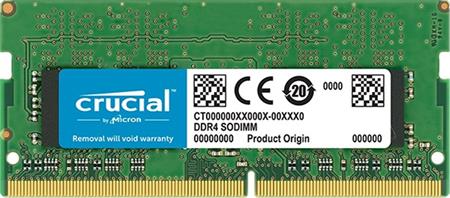 Crucial 8GB DDR4 SO-DIMM 2400MHz PC4-19200 CL17 1.2V Single Ranked x8