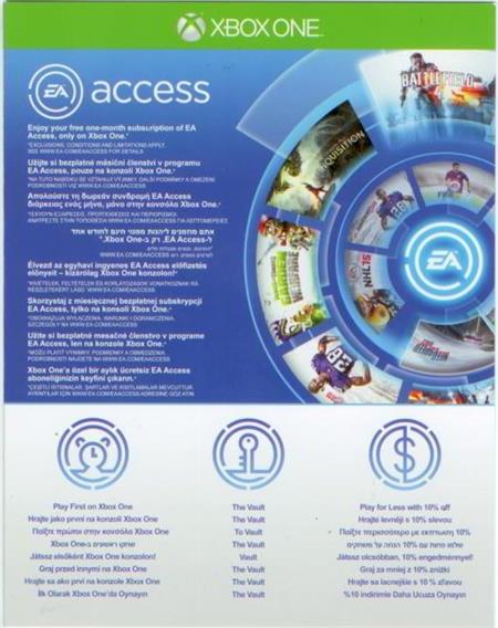 EA Access - 1 měsíc (Xbox One)