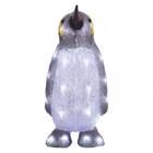 EMOS LED dekorace – svítící tučňák, 35 cm, venkovní i vnitřní, studená bílá, časovač