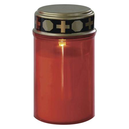 EMOS LED hřbitovní svíčka se senzorem, na 2x AA, červená LED *P4607