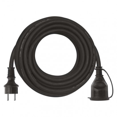 Emos Neoprenový prodlužovací kabel spojka 10m 3x 2,5mm, černý