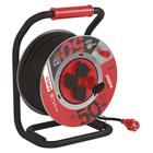 EMOS Venkovní prodlužovací kabel na bubnu 50 m / 4 zásuvky / černý / guma / 230 V / 1,5 mm2