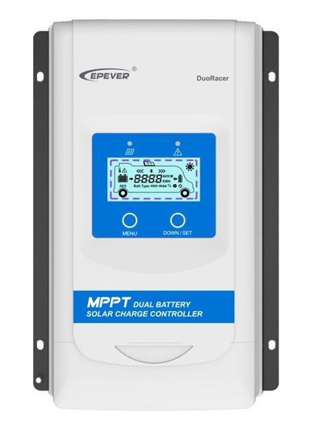 Epever DR2210-DDS solární MPPT regulátor 12/24 V, DuoRacer 20A, vstup 100V
