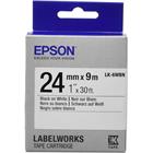 Epson Label Cartridge LK-6WBN, Black white 24mm