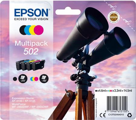 Epson multipack 4 barvy,502 Ink,standard C13T02V64010