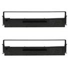 Epson SIDM Black Ribbon Cartridge for LQ-300/+/+II/570/+/580/8xx, Dualpack C13S015613